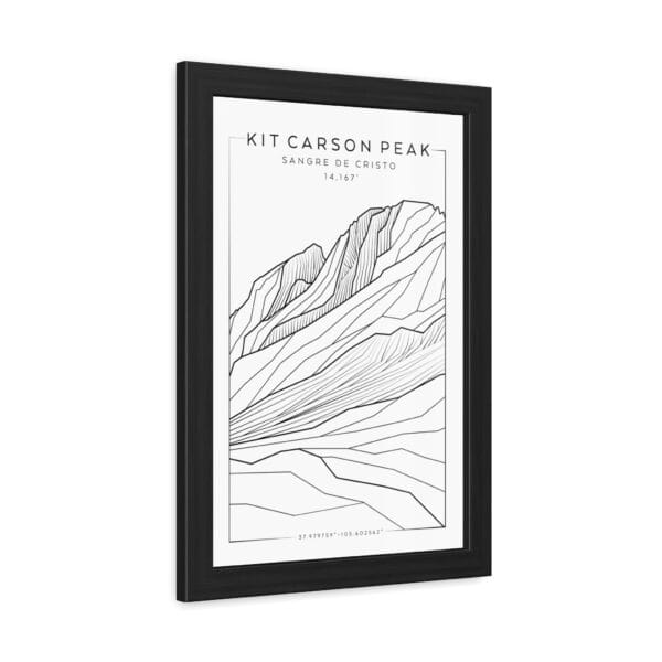 Colorado 14ers: KIT CARSON PEAK: Framed Poster - Image 2