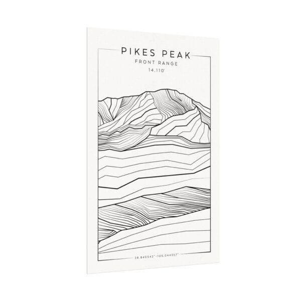 Colorado 14ers: PIKES PEAK: Textured Watercolor Matte Posters - Image 7