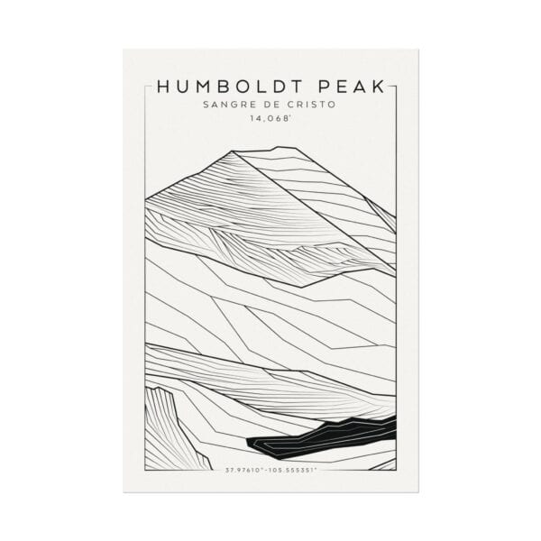 Colorado 14ers: HUMBOLDT PEAK: Textured Watercolor Matte Posters - Image 5