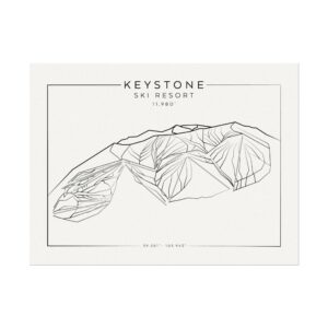 Colorado Ski Mountains: KEYSTONE: Textured Watercolor Matte Posters