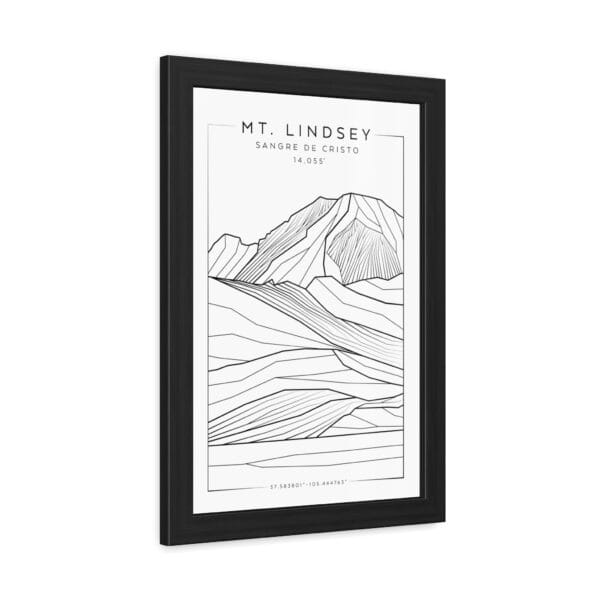 Colorado 14ers: MT. LINDSEY: Framed Poster - Image 2