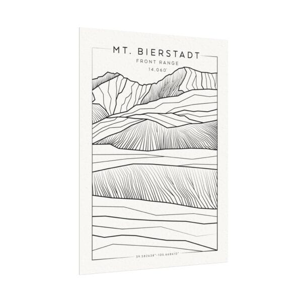 Colorado 14ers: MT. BIERSTADT: Textured Watercolor Matte Posters - Image 3