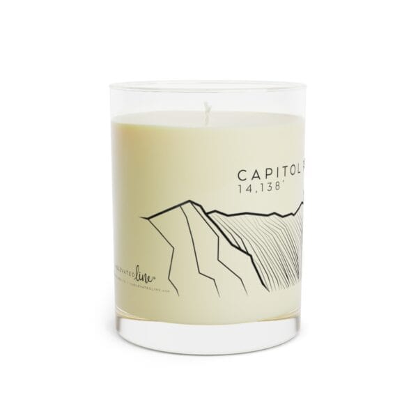 Colorado 14ers: CASTLE PEAK: Scented Candle - Full Glass, 11oz - Image 2