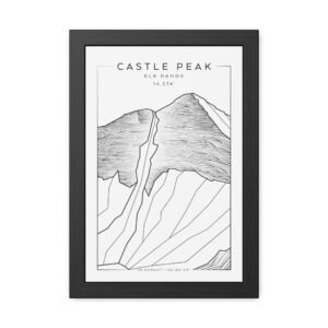 Colorado 14ers: CASTLE PEAK: Framed Poster
