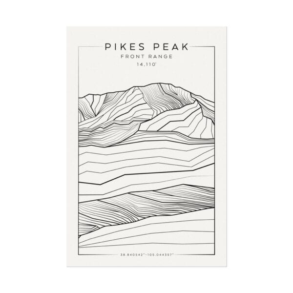 Colorado 14ers: PIKES PEAK: Textured Watercolor Matte Posters - Image 5