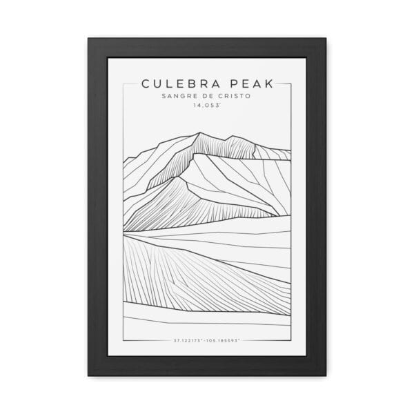 Colorado 14ers: CULEBRA PEAK: Framed Poster