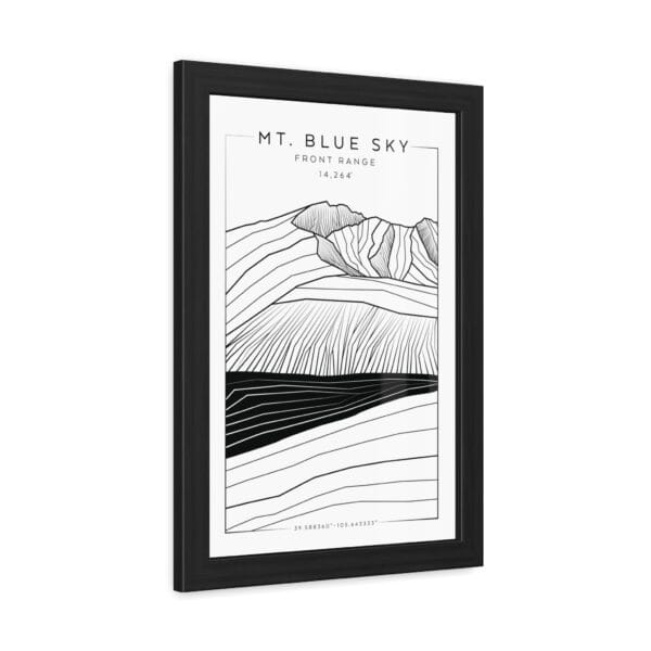 Colorado 14ers: MT. BLUE SKY: Framed Poster - Image 2