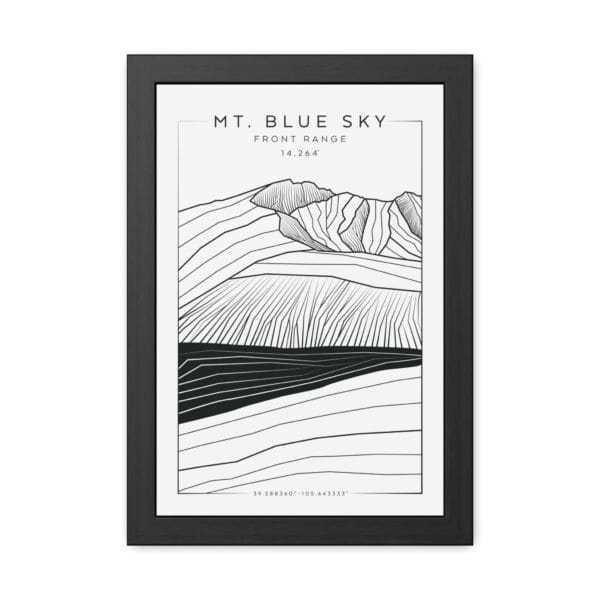 Colorado 14ers: MT. BLUE SKY: Framed Poster