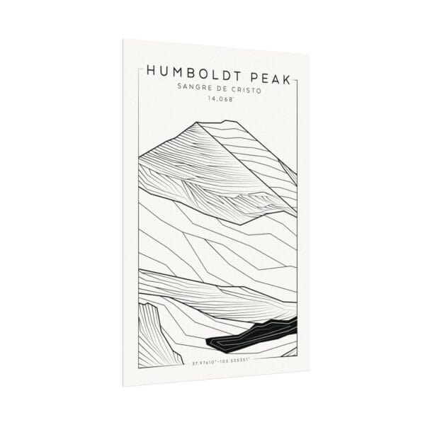Colorado 14ers: HUMBOLDT PEAK: Textured Watercolor Matte Posters - Image 7