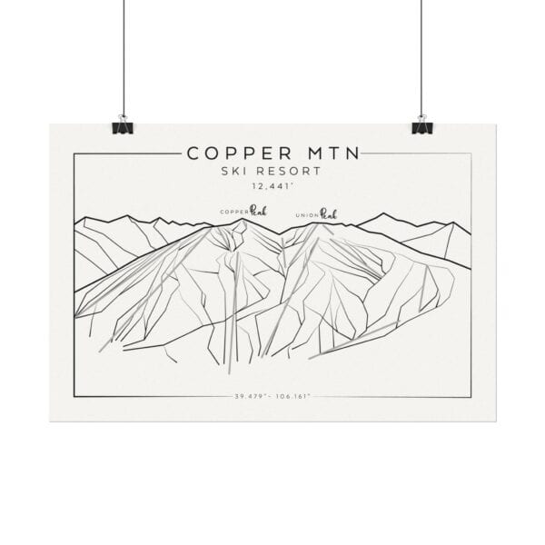 Colorado Ski Mountains: COPPER: Textured Watercolor Matte Posters - Image 5