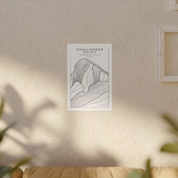 Colorado 14ers: CHALLENGER POINT: Textured Watercolor Matte Posters - Image 8