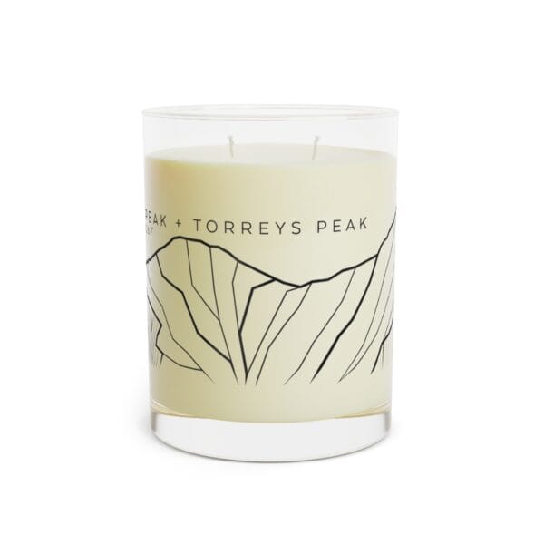Colorado 14ers: GRAYS PEAK + TORREYS PEAKS: Scented Candle - Full Glass, 11oz - Image 11