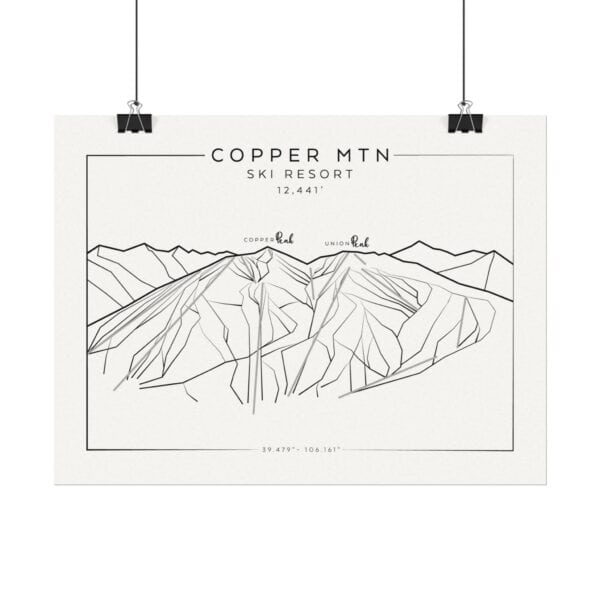 Colorado Ski Mountains: COPPER: Textured Watercolor Matte Posters - Image 2