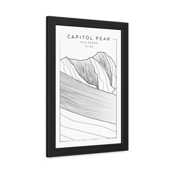 Colorado 14ers: CAPITOL PEAK: Framed Poster - Image 2
