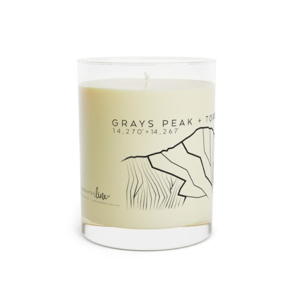 Colorado 14ers: GRAYS PEAK + TORREYS PEAKS: Scented Candle - Full Glass, 11oz - Image 12