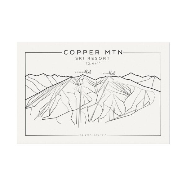 Colorado Ski Mountains: COPPER: Textured Watercolor Matte Posters - Image 4