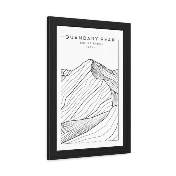 Colorado 14ers: QUANDARY PEAK: Framed Poster - Image 2
