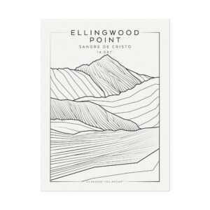 Colorado 14ers: ELLINGWOOD POINT: Textured Watercolor Matte Posters