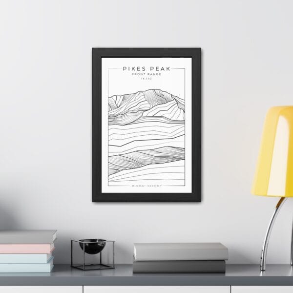 Colorado 14ers: PIKES PEAK: Framed Poster - Image 3