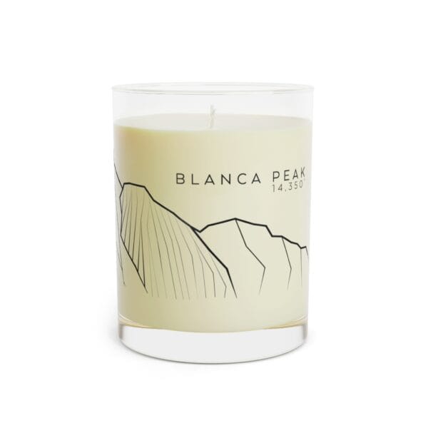 Colorado 14ers: BLANCA PEAK: Scented Candle - Full Glass, 11oz - Image 3