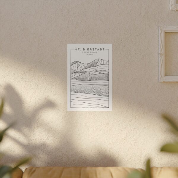Colorado 14ers: MT. BIERSTADT: Textured Watercolor Matte Posters - Image 8