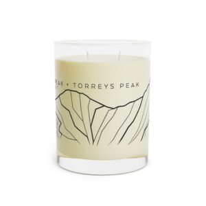 Colorado 14ers: GRAYS PEAK + TORREYS PEAKS: Scented Candle - Full Glass, 11oz