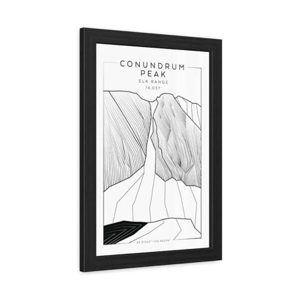 Colorado 14ers: CONUNDRUM PEAK: Framed Poster - Image 2