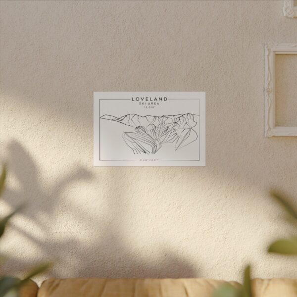 Colorado Ski Mountains: LOVELAND: Textured Watercolor Matte Posters - Image 6