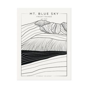 Colorado 14ers: MT. BLUE SKY: Textured Watercolor Matte Posters