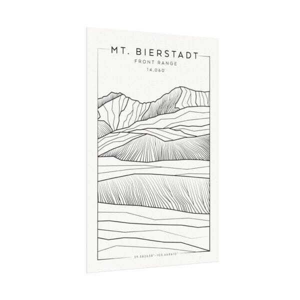 Colorado 14ers: MT. BIERSTADT: Textured Watercolor Matte Posters - Image 7