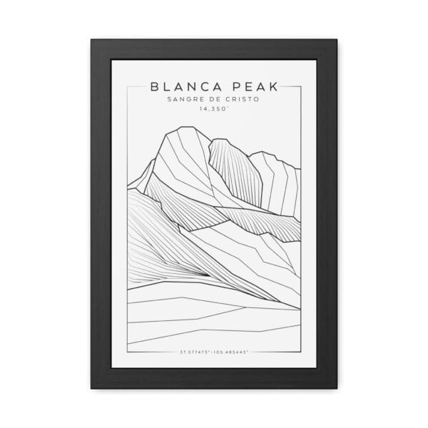 Colorado 14ers: BLANCA PEAK: Framed Poster