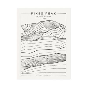 Colorado 14ers: PIKES PEAK: Textured Watercolor Matte Posters