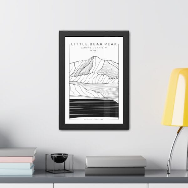 Colorado 14ers: LITTLE BEAR PEAK: Framed Poster - Image 3