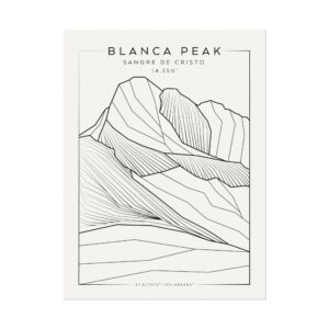 Colorado 14ers: BLANCA PEAK: Textured Watercolor Matte Posters