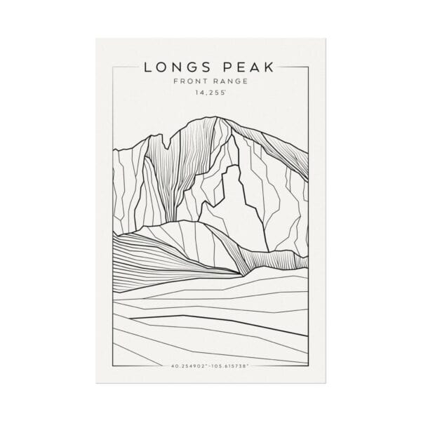Colorado 14ers: LONGS PEAK: Textured Watercolor Matte Posters - Image 5