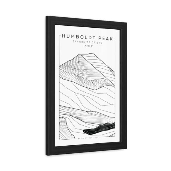 Colorado 14ers: HUMBOLDT PEAK: Framed Poster - Image 2