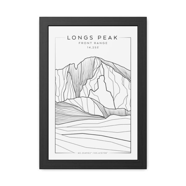 Colorado 14ers: LONGS PEAK: Framed Poster