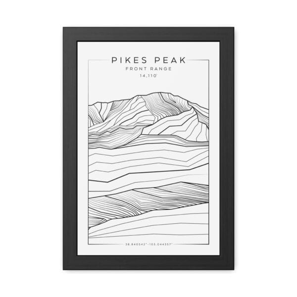Colorado 14ers: PIKES PEAK: Framed Poster