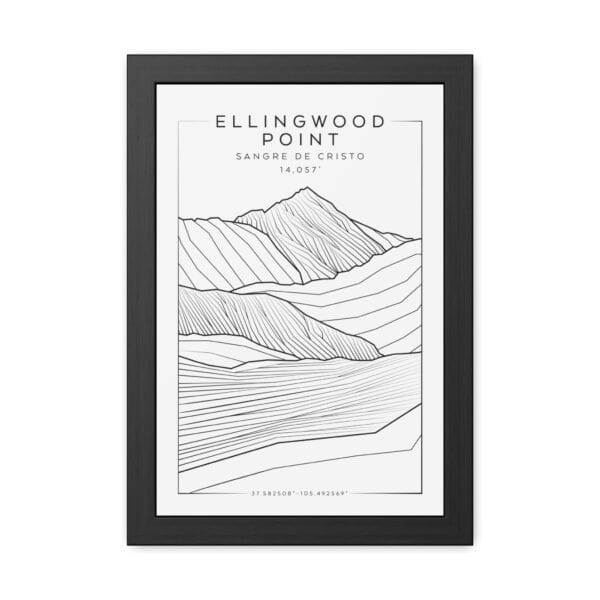 Colorado 14ers: ELLINGWOOD POINT: Framed Poster