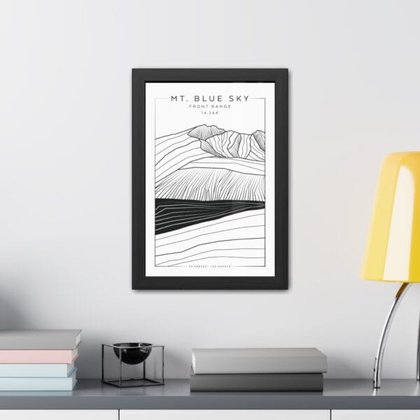 Colorado 14ers: MT. BLUE SKY: Framed Poster - Image 3