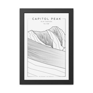 Colorado 14ers: CAPITOL PEAK: Framed Poster