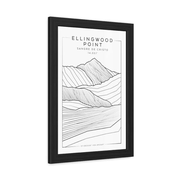 Colorado 14ers: ELLINGWOOD POINT: Framed Poster - Image 2