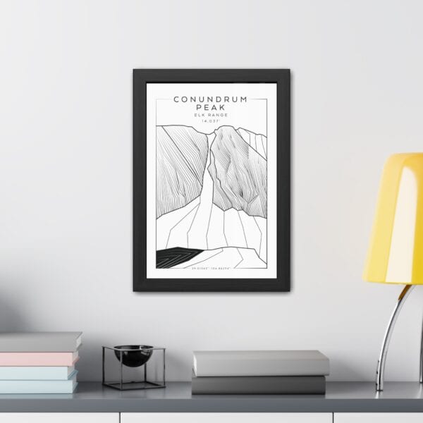 Colorado 14ers: CONUNDRUM PEAK: Framed Poster - Image 3