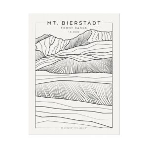 Colorado 14ers: MT. BIERSTADT: Textured Watercolor Matte Posters