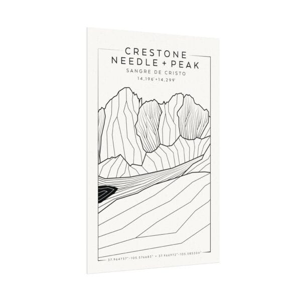 Colorado 14ers: CRESTONE NEEDLE + CRESTONE PEAK: Textured Watercolor Matte Posters - Image 7