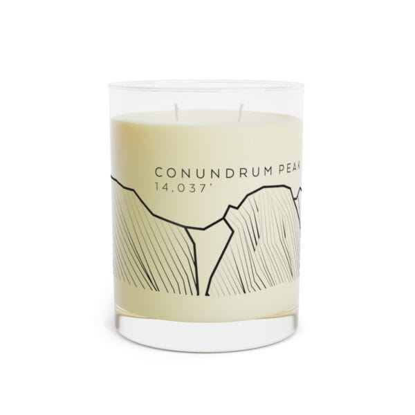 Colorado 14ers: CONUNDRUM PEAK: Scented Candle - Full Glass, 11oz - Image 8