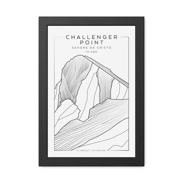 Colorado 14ers: CHALLENGER POINT: Framed Poster