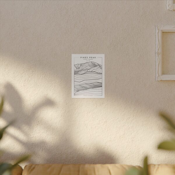 Colorado 14ers: PIKES PEAK: Textured Watercolor Matte Posters - Image 4