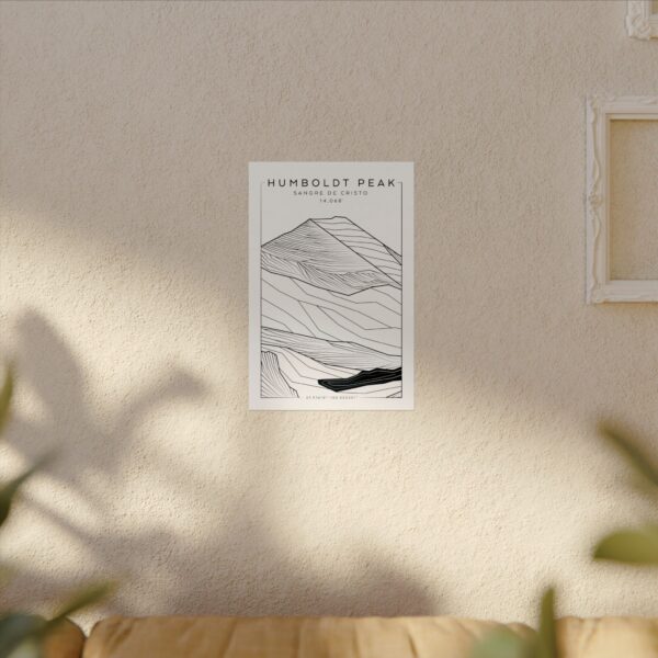Colorado 14ers: HUMBOLDT PEAK: Textured Watercolor Matte Posters - Image 8