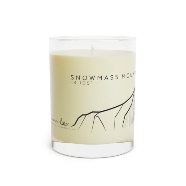 Colorado 14ers: SNOWMASS MOUNTAIN: Scented Candle - Full Glass, 11oz - Image 12